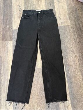 Everlane Way High High-Rise Straight Black Jeans